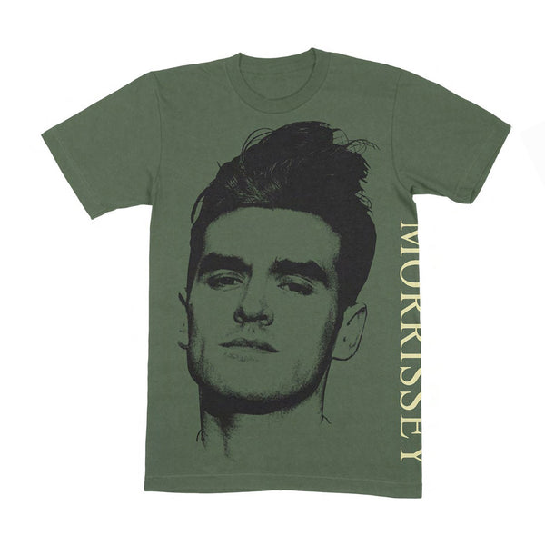 FACE SIDE PRINT OLIVE T SHIRT