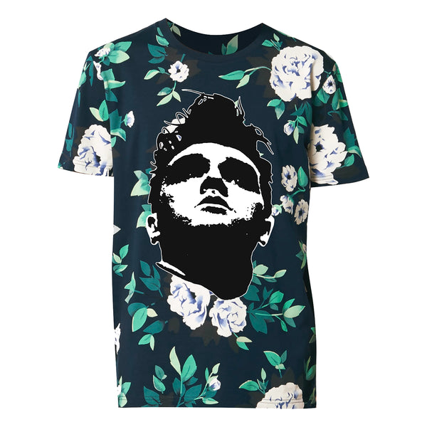 Floral All Over Print Face T-Shirt